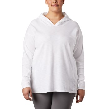 Columbia Longer Days Plus Size, Sudaderas Con Capucha Blancos Para Mujer | 593710-RUL